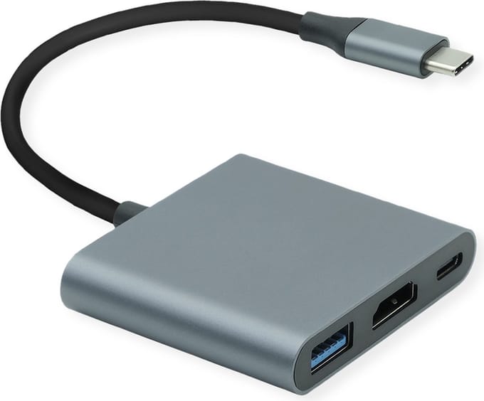 ROLINE Beeldschermadapter USB Type C - HDMI , USB 3.2 Gen 1 Type A, Type C PD
