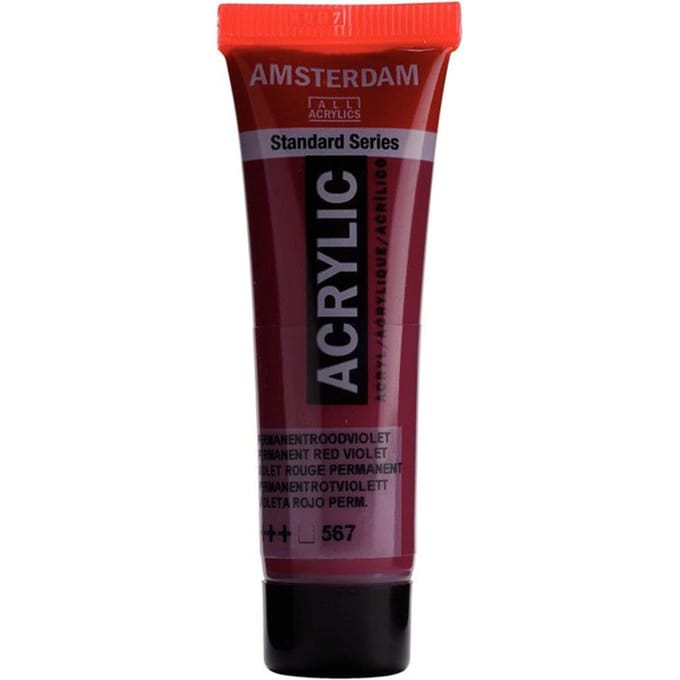 Verf - Acryl - 567 - Permanent rood violet - Amsterdam - 20ml