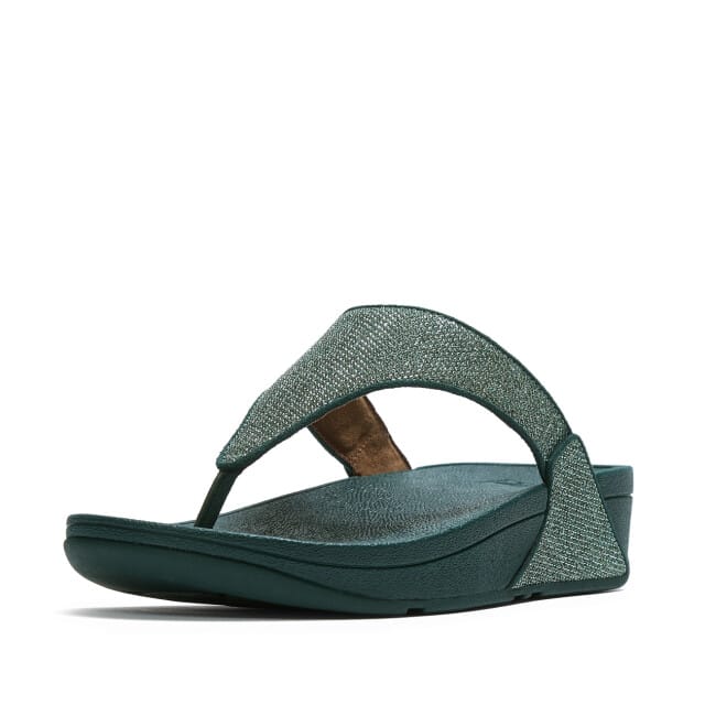FitFlop Lulu Shimmerglitz Toe-Post Sandalen BLAUW - Maat 43