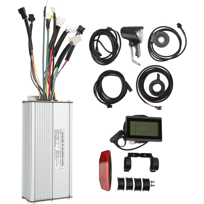 Elektrische Fiets Conversie Kit LCD3 Meter 30A Sinusgolf Besturingssysteem voor 48V 1000W Motor gray