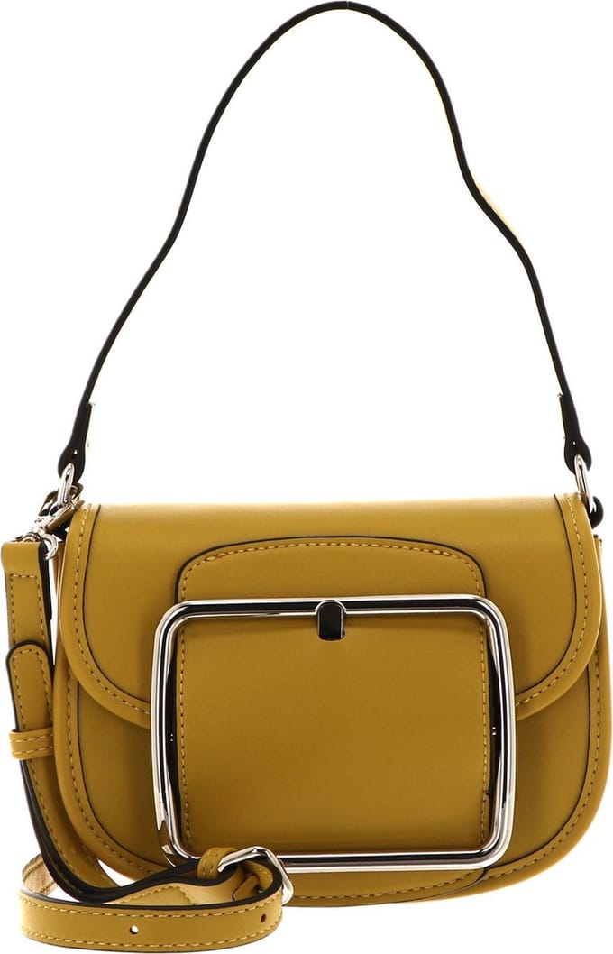 SEIDENFELT MANUFAKTUR Schoudertas Grurup Saddle Bag Lemon Crush Mosterdgeel