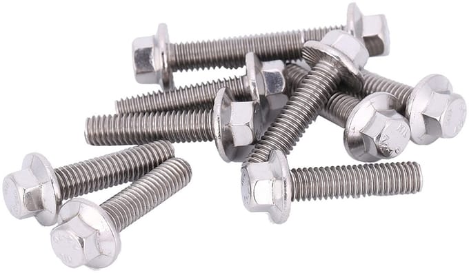 Flens Schroef 10 Stks M6 Rvs Hex Flens Schroeven Cap Bolt Wasmachine Hoofd Bouten Fastener (M6*25)