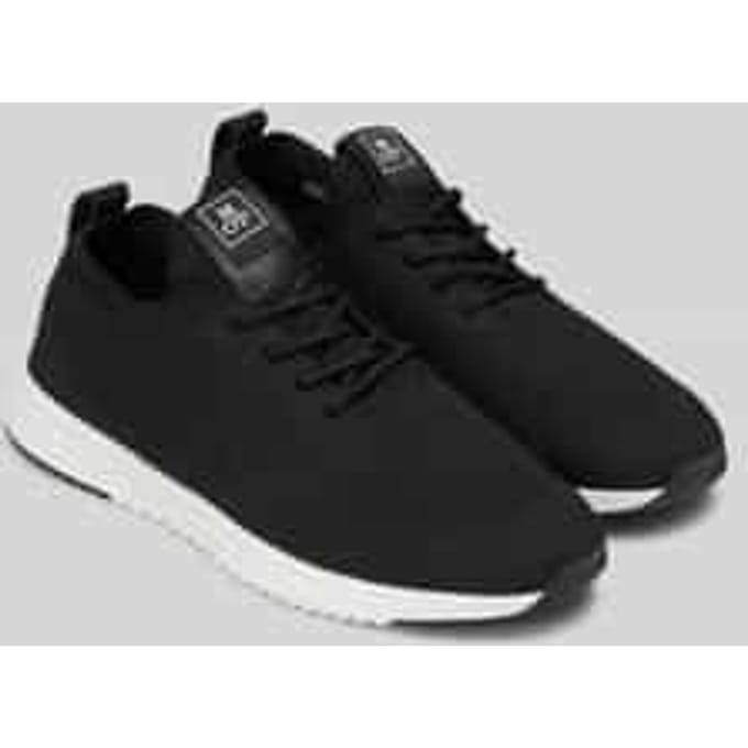 Low-top-sneakers met gestructureerd stretch-bovenwerk