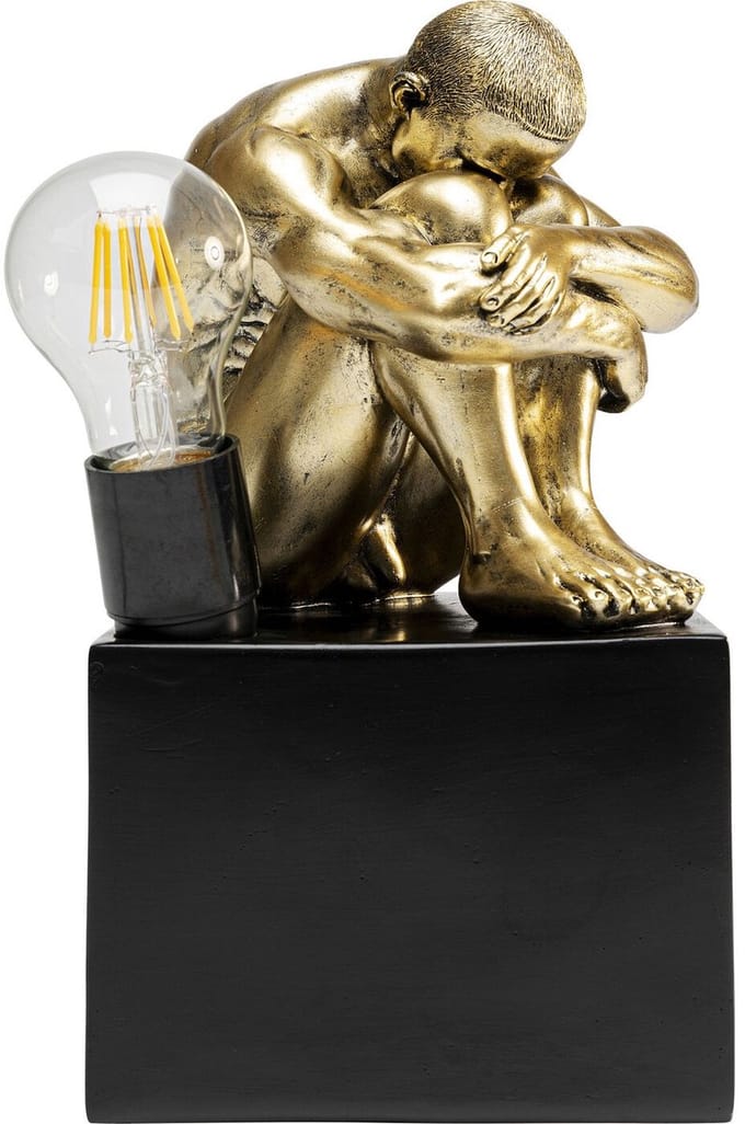Tafellamp man opgekruld goud Kare Design