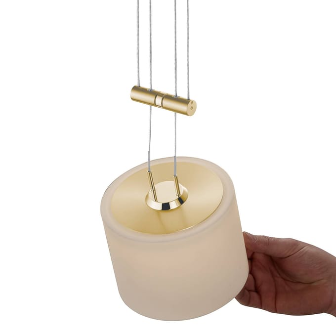 BANKAMP Grazia hanglamp ZigBee 3-lamp rond messing