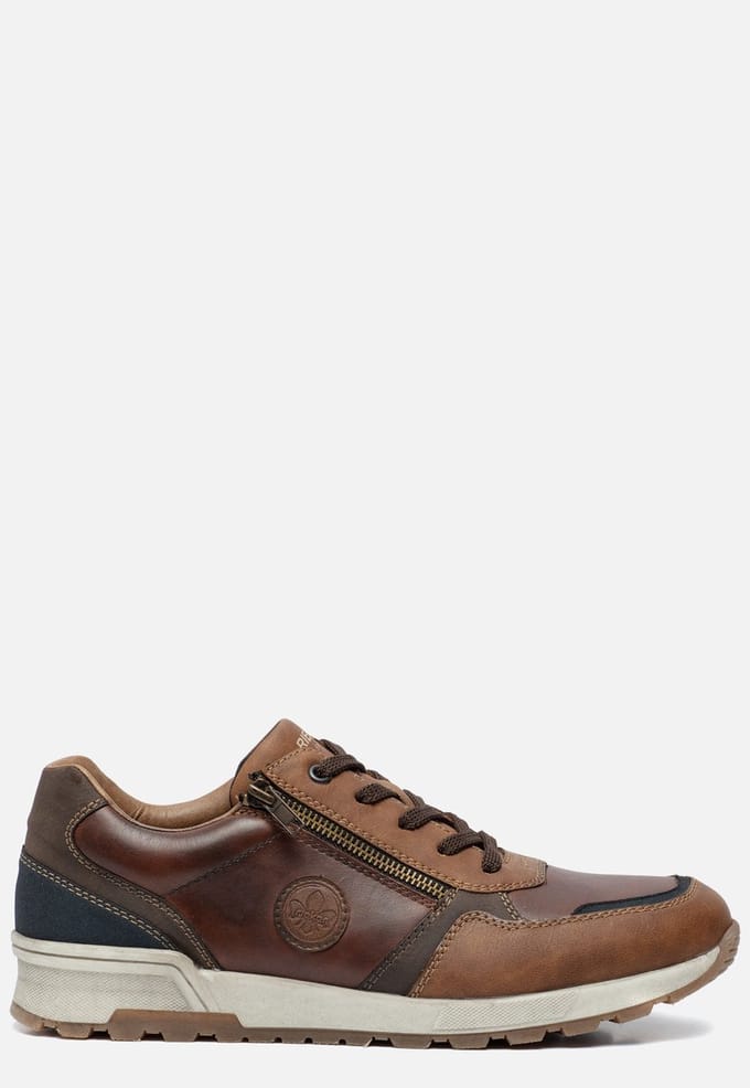 Rieker Sneakers bruin Leer - Heren - Maat 46