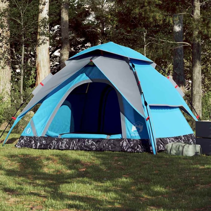 vidaXL - Koepeltent - 5-persoons - snelontgrendeling - blauw
