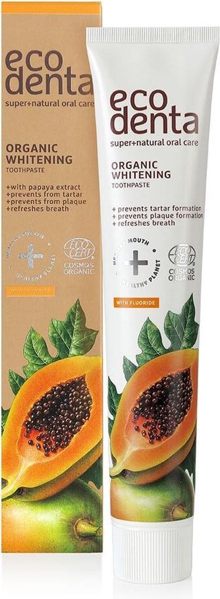 Ecodenta Tandpasta Organic Whitening Papaja 75 ml