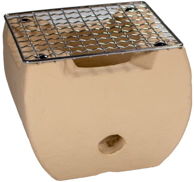 Tafel BBQ mini beige vierkant 14 x 14 x 12 cm