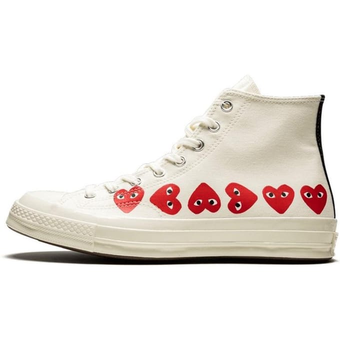 Converse Comme des Garçons High Blanche Multi Coeurs EU 46.5 blanc