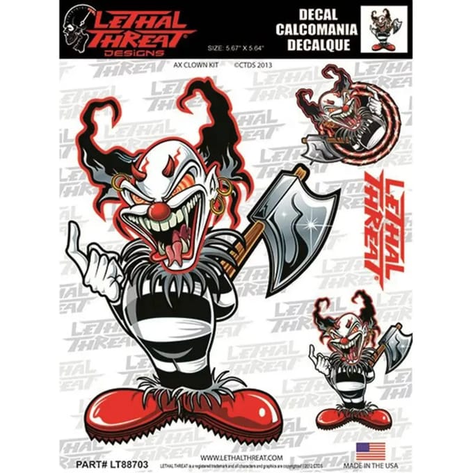 Stickers Lethal Threat Killer Clown Set LT88703