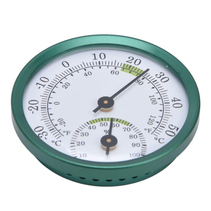 Mini Temperatuur Vochtigheid Meter Wandmontage Dunne Transparante Wijzerplaat Groot Scherm Temperatuur gray