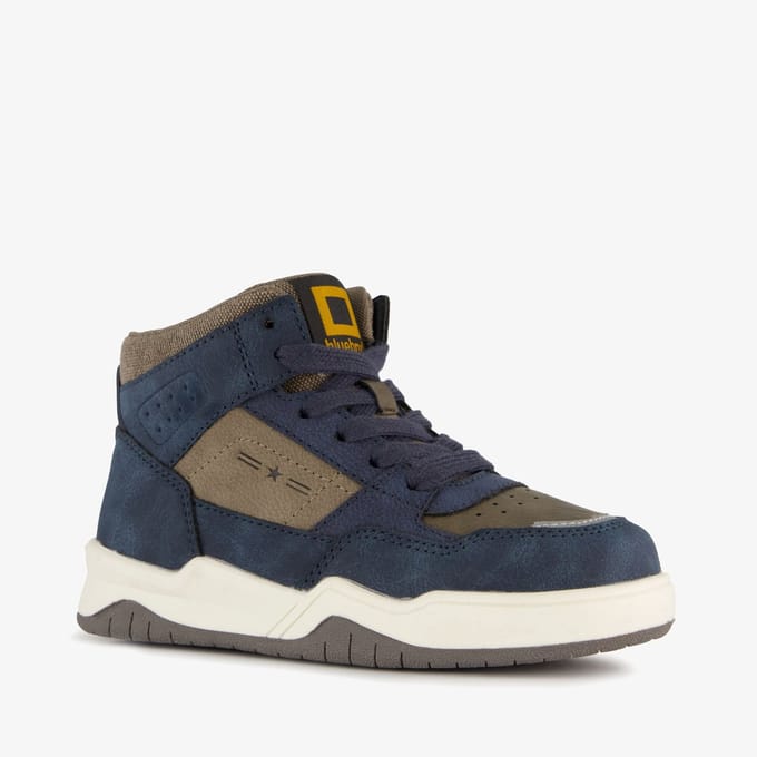 Blue Box hoge jongens sneakers blauw grijs - Maat 33