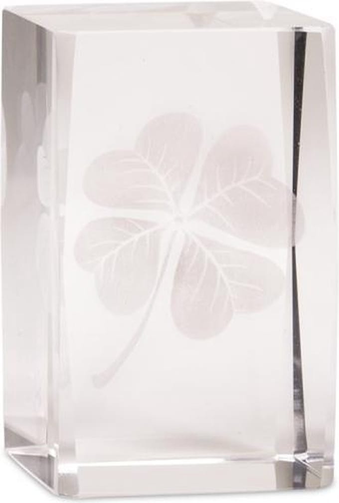 Kristal laser Klavertjevier (8x5x5 cm)