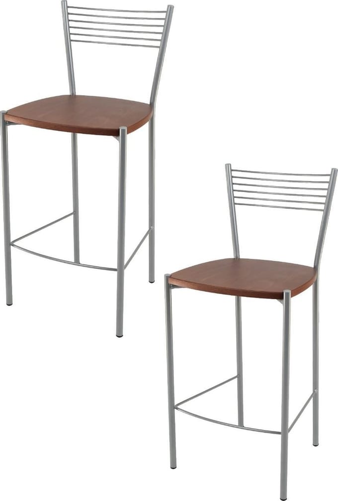 Tommychairs Elegance - Eetkamerstoelen - Set van 2 - Aluminium & Kersen - Hout