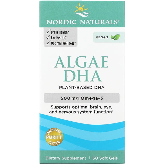 Zeewier DHA, 60 Zachte Capsules (250 mg per softgel)