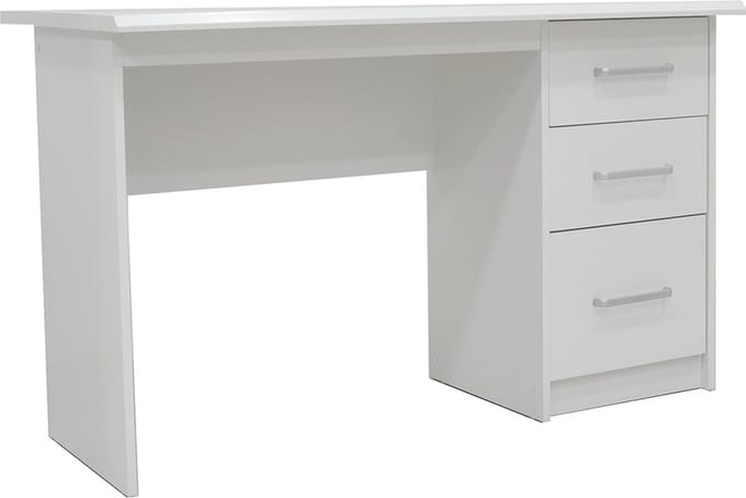 Interiax Bureau Jaxx - Wit, 3 Schuiven, MDF