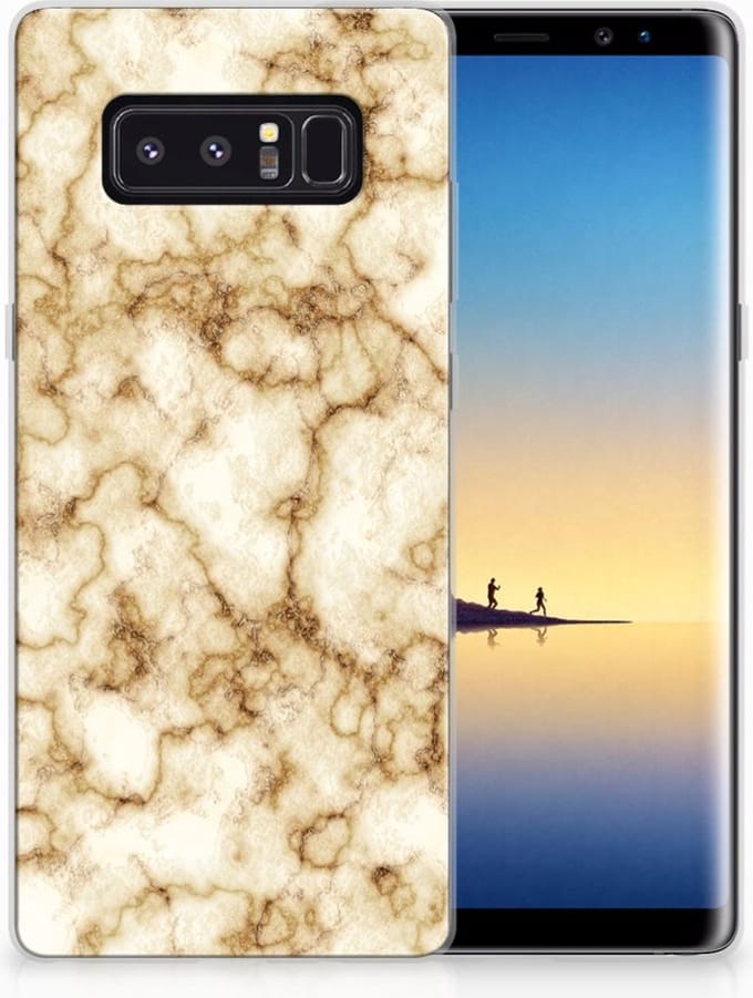 Samsung Galaxy Note 8 TPU Siliconen Hoesje Marmer Goud