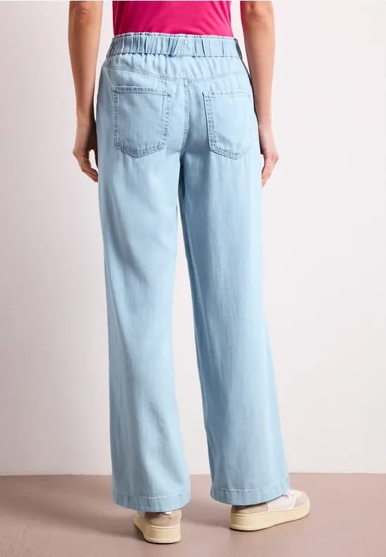 Wide Legs jeans met paperbag tailleband