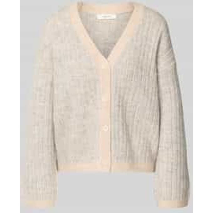Relaxed fit gebreid jack van wolmix met alpacawol model 'FALVA'