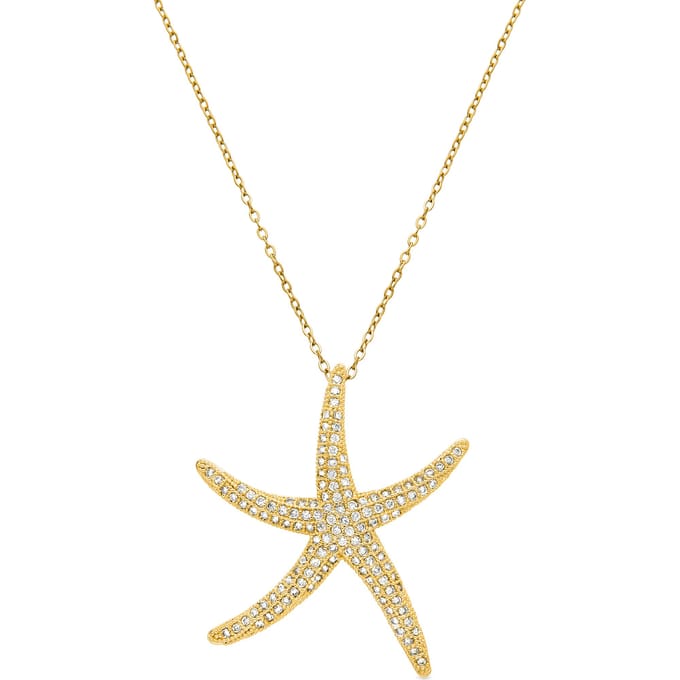 Collier Luxenter avec Zirconia brillant finition or 18K - Sirif beige