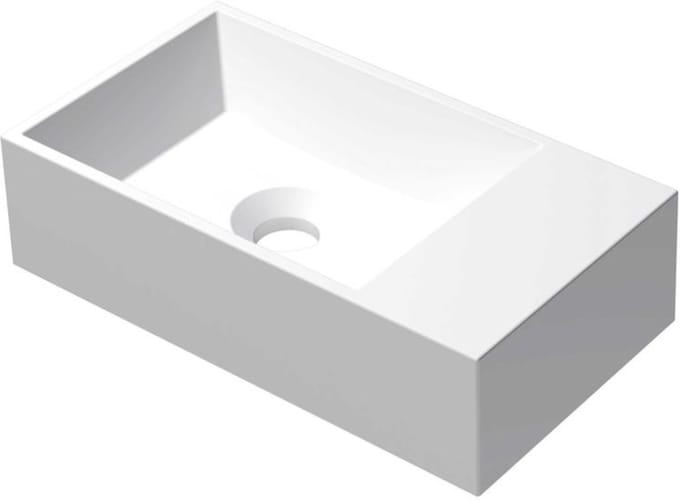 INK - Fontein Polystone Cilinder Zonder Kraangat Rechts - 400x220x100 mm - Mat Wit