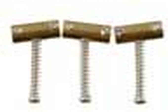 Allparts BP2328008 Tilted Messing Brugzadels voor Telecaster® (Set van 3)
