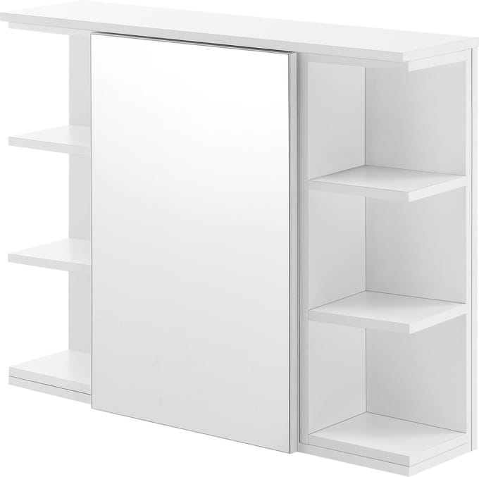 Badkamerkast met spiegel spiegelkast 64x80x20 cm wit