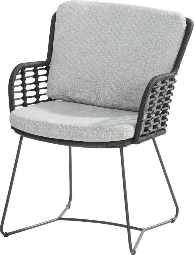 4 Seasons Outdoor Fabrice lounge dining stoel - donker grijs