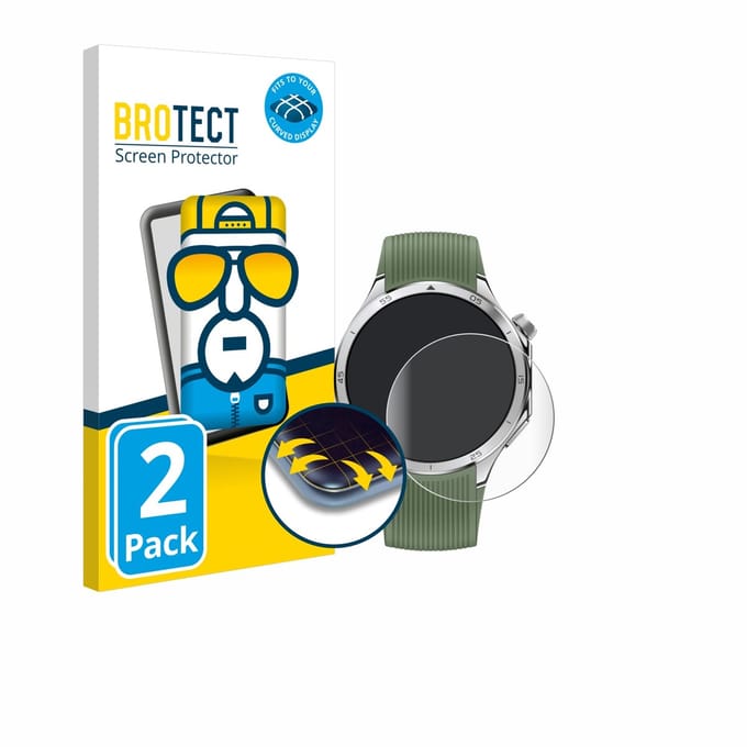 BROTECT - Screenprotector voor OnePlus Watch 3 - Folie Beschermfolie transparant volledig dekking - 2 Stuks
