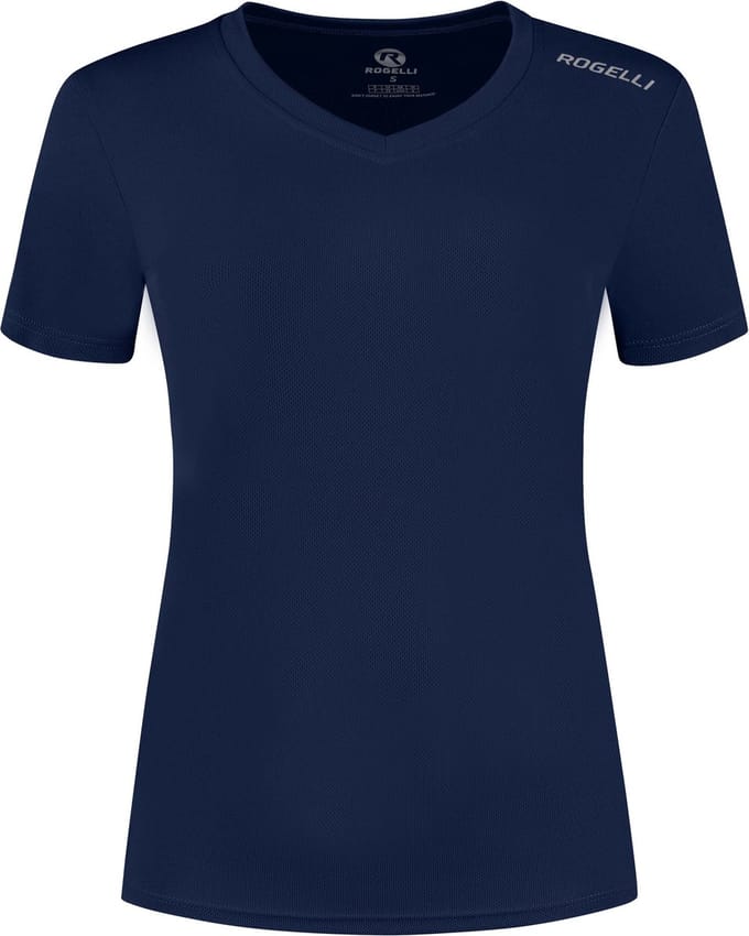 Rogelli Promo Dames Hardloopshirt - Korte mouw - Blauw