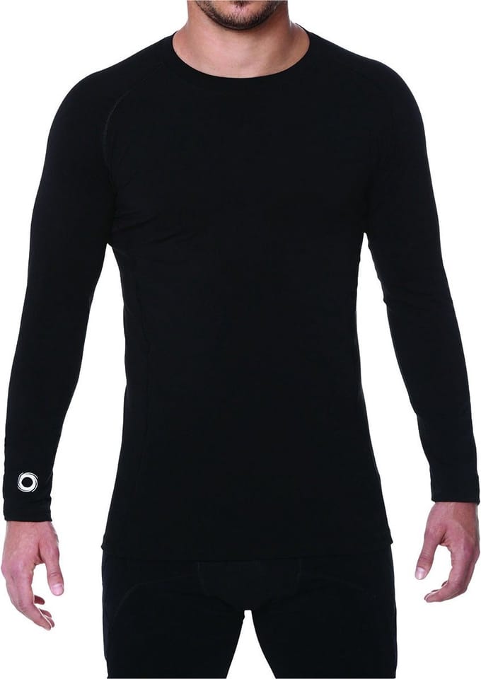 Elite Sport Compression Shirt Lange Mouw Heren - Zwart | Maat: S