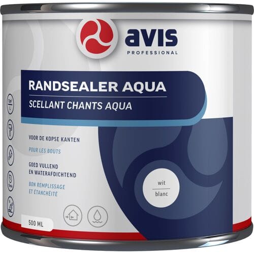 Avis Randsealer - Waterafdichtend - Voor kopse kant hout, plaat en kozijn - Sneldrogend - Wit - 500 ML