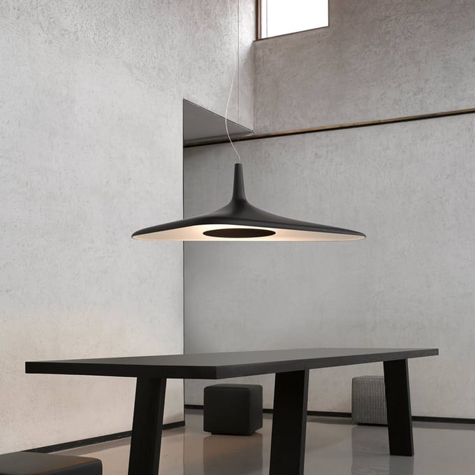 Luceplan Futuristische LED hanglamp Soleil Noir