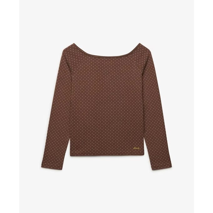 Off-shoulder T-shirt voor dames Superdry
