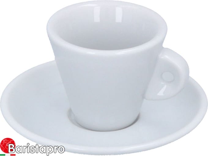 BaristaPro Trieste Espresso kop en Schotel - 6 stuks