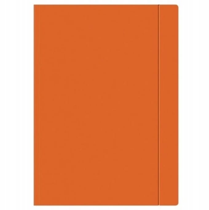 Kaart A4 met Elastiek, Gelakt, 350g, Oranje