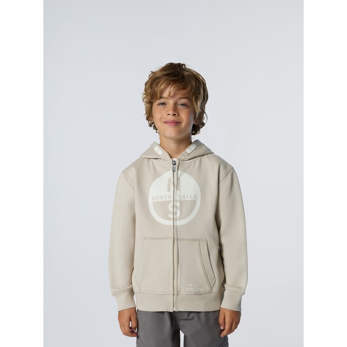 North Sails Hoodie Volledige ritssluiting met maxi-logo