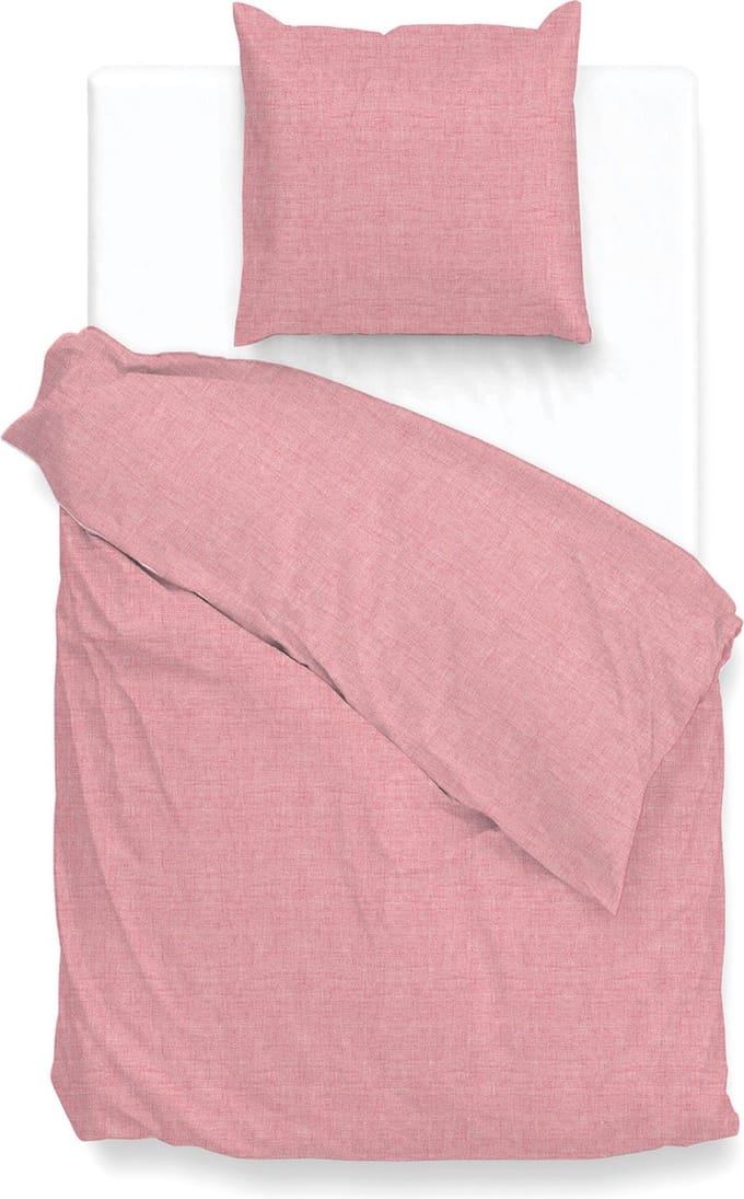 Zo! Home dekbedovertrek Lino (Shell Red)-140x200/220 cm