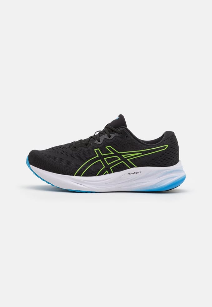 ASICS Gel-Pulse 15 - Hardloopschoenen - Maat 49 - Black/Electric Lime / Zwart Groen - Gel-Pulse - Hardlopen - Heren Hardloopschoenen