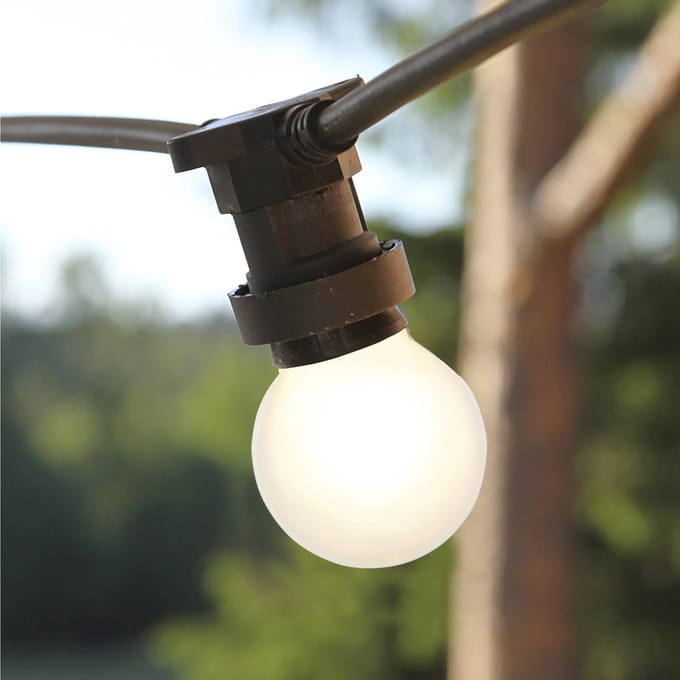 Prikkabel - Kogellamp - E27 - 1W - Extra Warm Wit - 2700K - Opaal