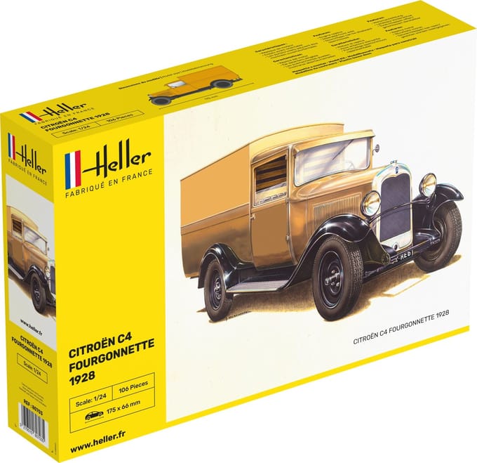 Heller Modelbouwpakket Auto - 80703 Citroen C4 Fourgonnette 1926 Plastic - 1:24 - Modelbouw