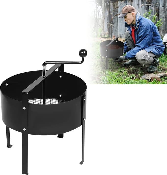 Tuin Zeef - Compost Zeef Grond - Snel Zeven Compost - 5x Efficiënter Werkend - 40x45 cm