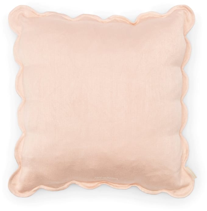 Riviera Maison Fleur Scallop Pillow Cover - Soft Pink - 50.0 x 50.0