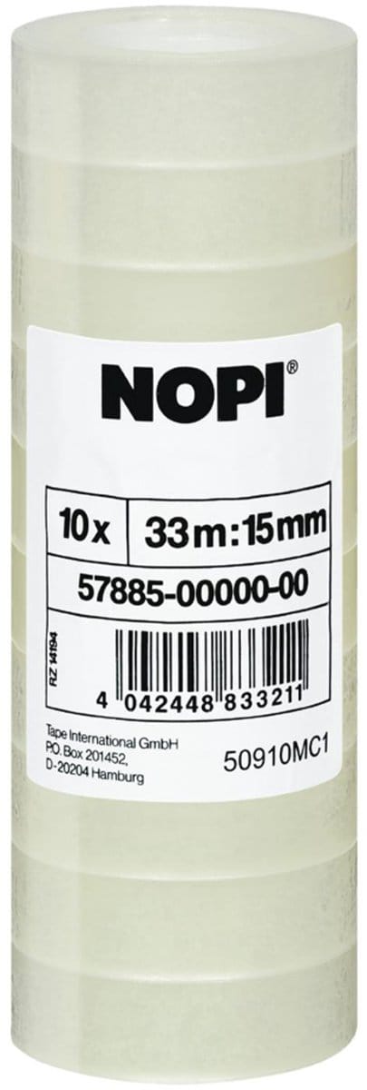 NOPI plakband shrink tower transparant 12 mm x 10 m