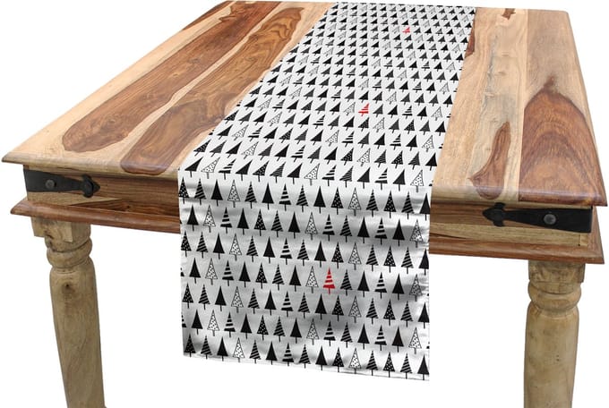 New Bed Kerstmis Driehoekspijnbomen Accent Rechthoekige Tafelrunner, 40cm x 225cm