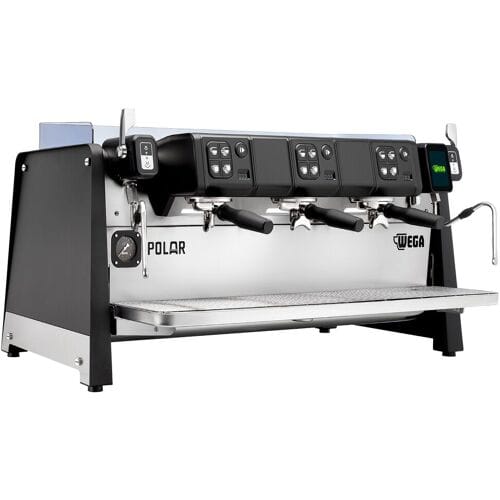 WEGA Polar - Portafiltermachine - 3 groepen - 6,9 kW - met 2 melkopschuimers & heet water - Touch - Zwart zwart