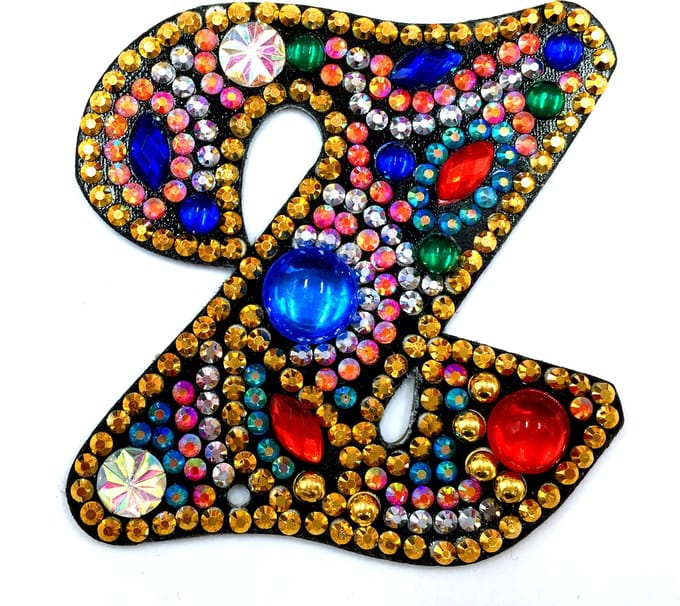 Sleutelhanger letter Z - Diamond painting - compleet pakket - Diamond painting by Wietske