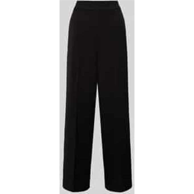 Stoffen broek met wijde pijpen en elastische band