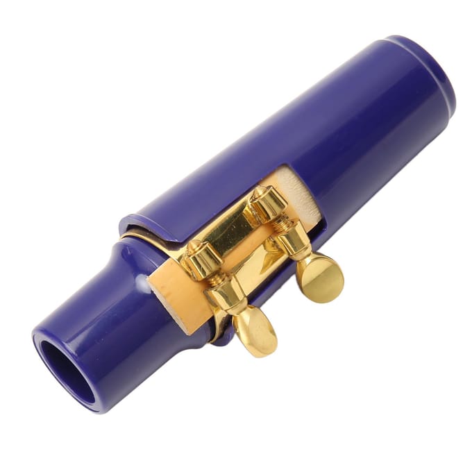 Bec de saxophone alto professionnel Beautiful Melodies avec ligature et capuchon d'anche blue